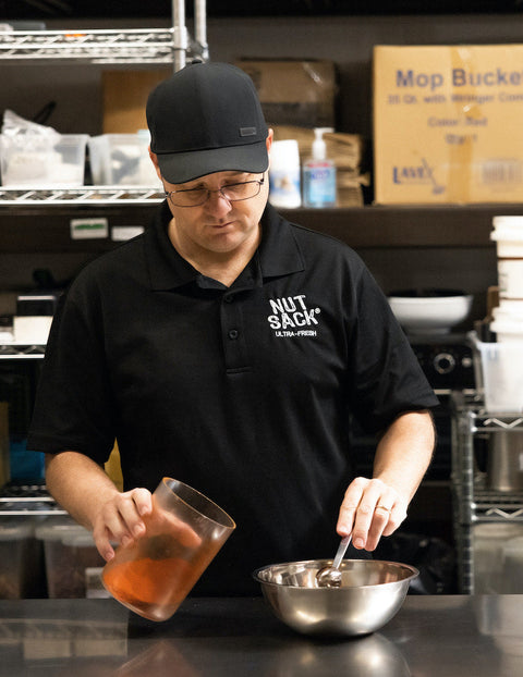 Founder Bill Sutherland in the kitchen