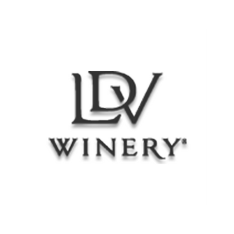 Logo of LV Winery on a white background