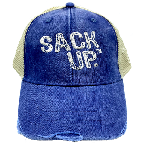 Denim SACKUP Snapback Hat - Nutsack Nuts