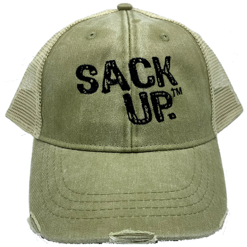 Denim SACKUP Snapback Hat - Nutsack Nuts