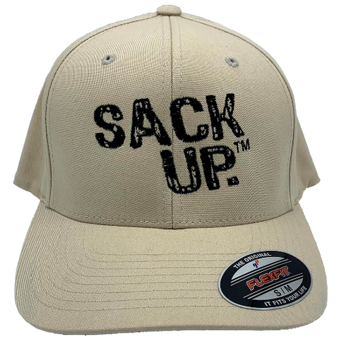 Tan SACKUP Hat - Nutsack Nuts