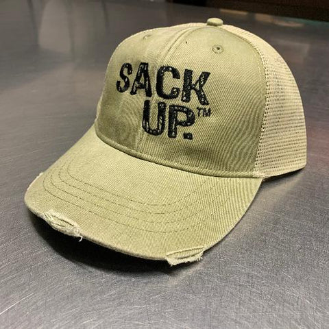Denim SACKUP Snapback Hat - Nutsack Nuts